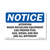 Attention! When Refueling Equipment