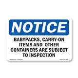 Backpacks, Carry-On Items And Other Containers