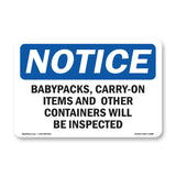 Backpacks, Carry-On Items And Other Containers