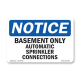 Basement Only Automatic Sprinkler Connections