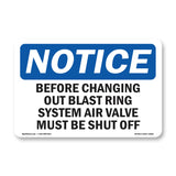 Before Changing Out Blast Ring