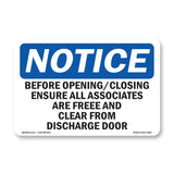 Before Opening Closing Ensure All Associates