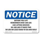 Before You Lift Remember Over 100 Lbs Use