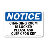 Changing Room Is Locked Please Ask Clerk For Key