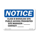 Class B Biosolids Site Public Access Prohibited