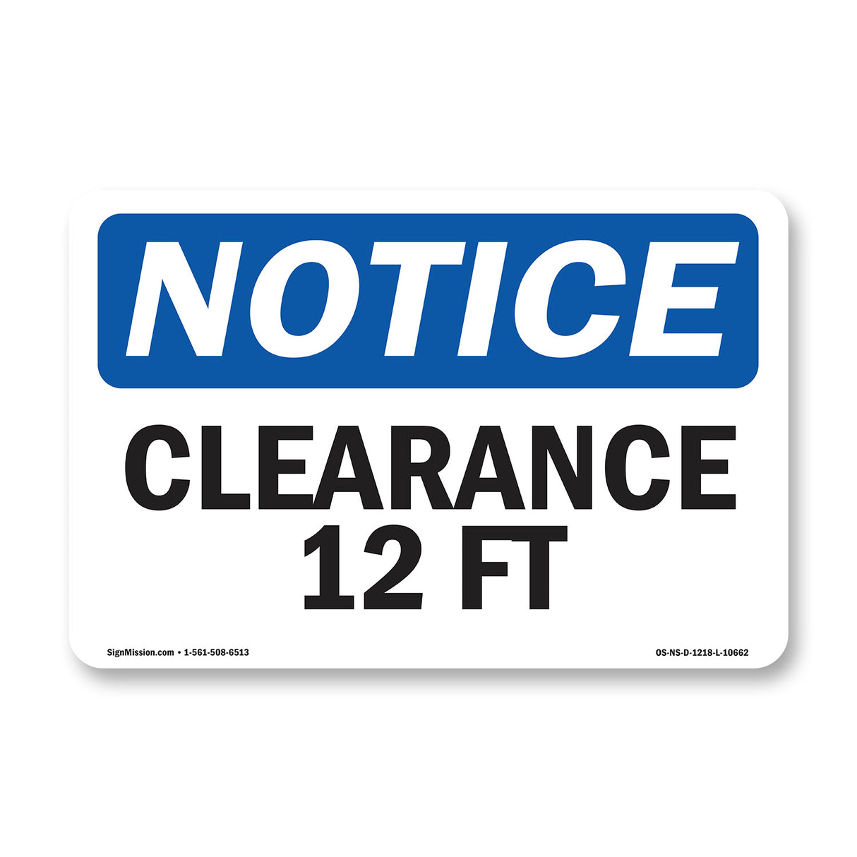 Clearance 12 Ft Sign