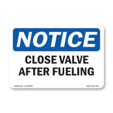 Close Valve After Fueling