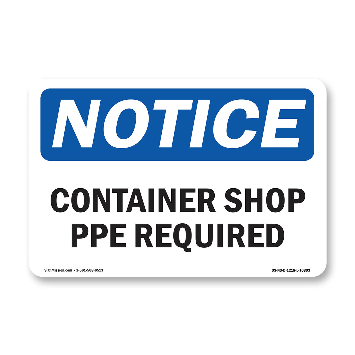 Container Shop PPE Required