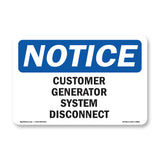 Customer Generator System Disconnect