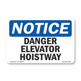 Danger Elevator Hoistway