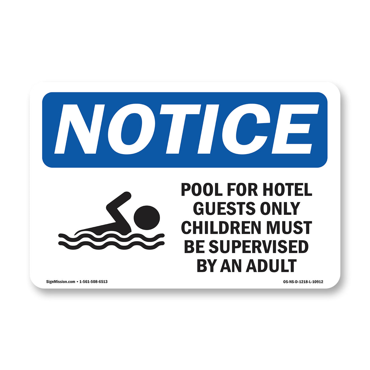 DANGER Pool For Hotel Guests Only Children
