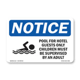 DANGER Pool For Hotel Guests Only Children