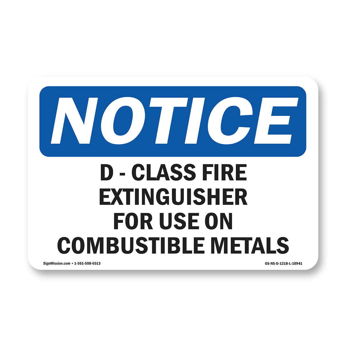 D-Class Fire Extinguisher For Sign