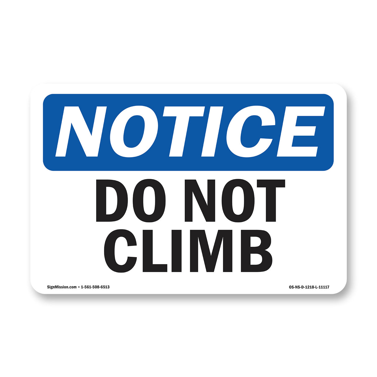 Do Not Climb Sign