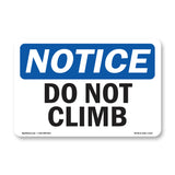 Do Not Climb Sign