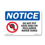 Do Not Put Hose Bibs On Reclaimed