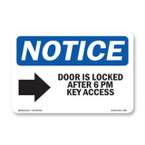 Door Is Locked After 6 Pm Key