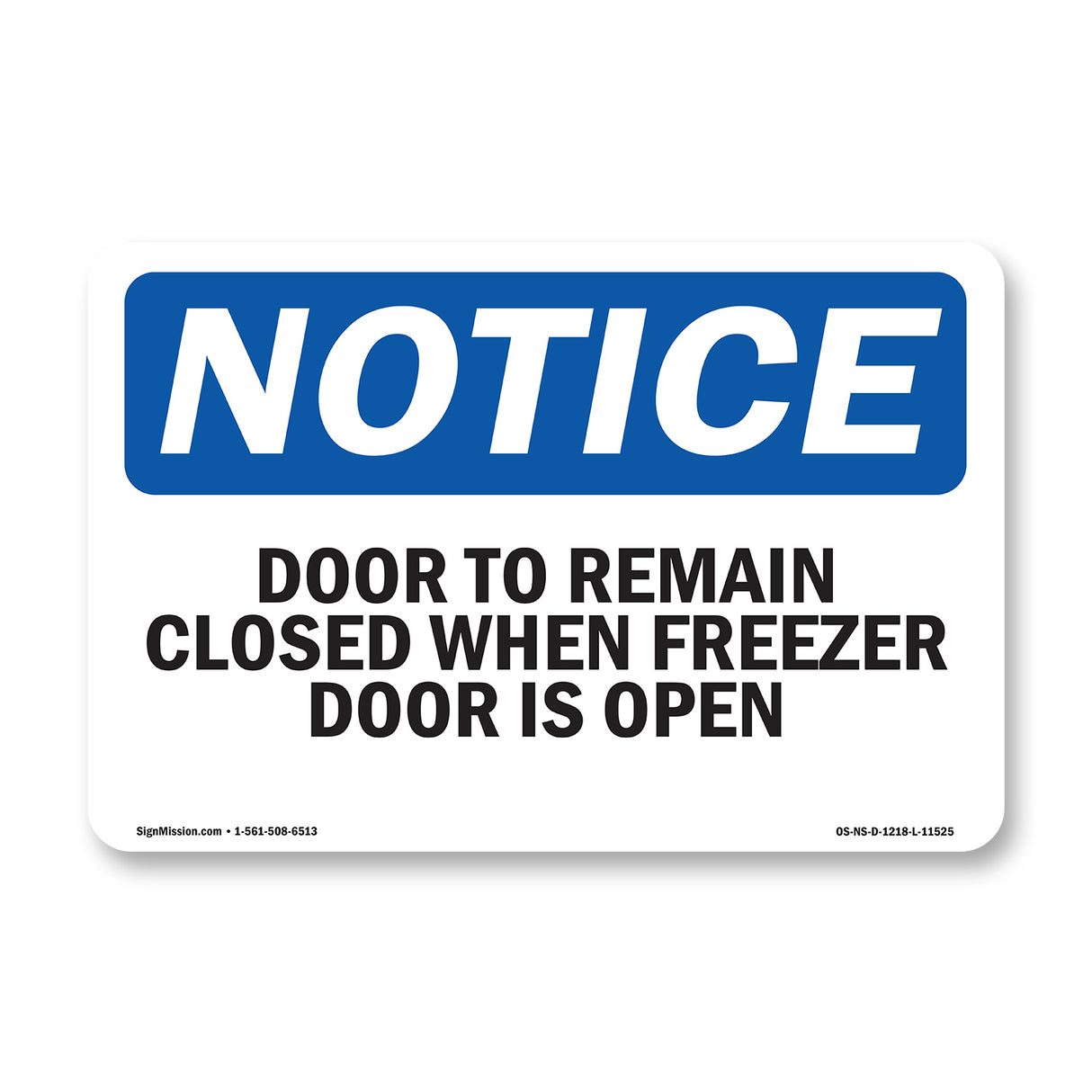 Door To Remain Closed When Freezer Door Is Open