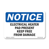 Electrical Heater Pad Present Keep Free