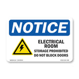 Electrical Room Storage Prohibited