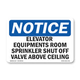 Elevator Equipment Room Sprinkler Shutoff