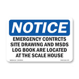 Emergency Contacts Site Drawing And MSDS
