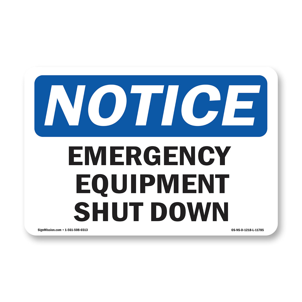 Emergency Equipment Shut Down, Off Only