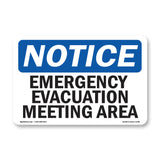 Emergency Evacuation Meeting Area Sign