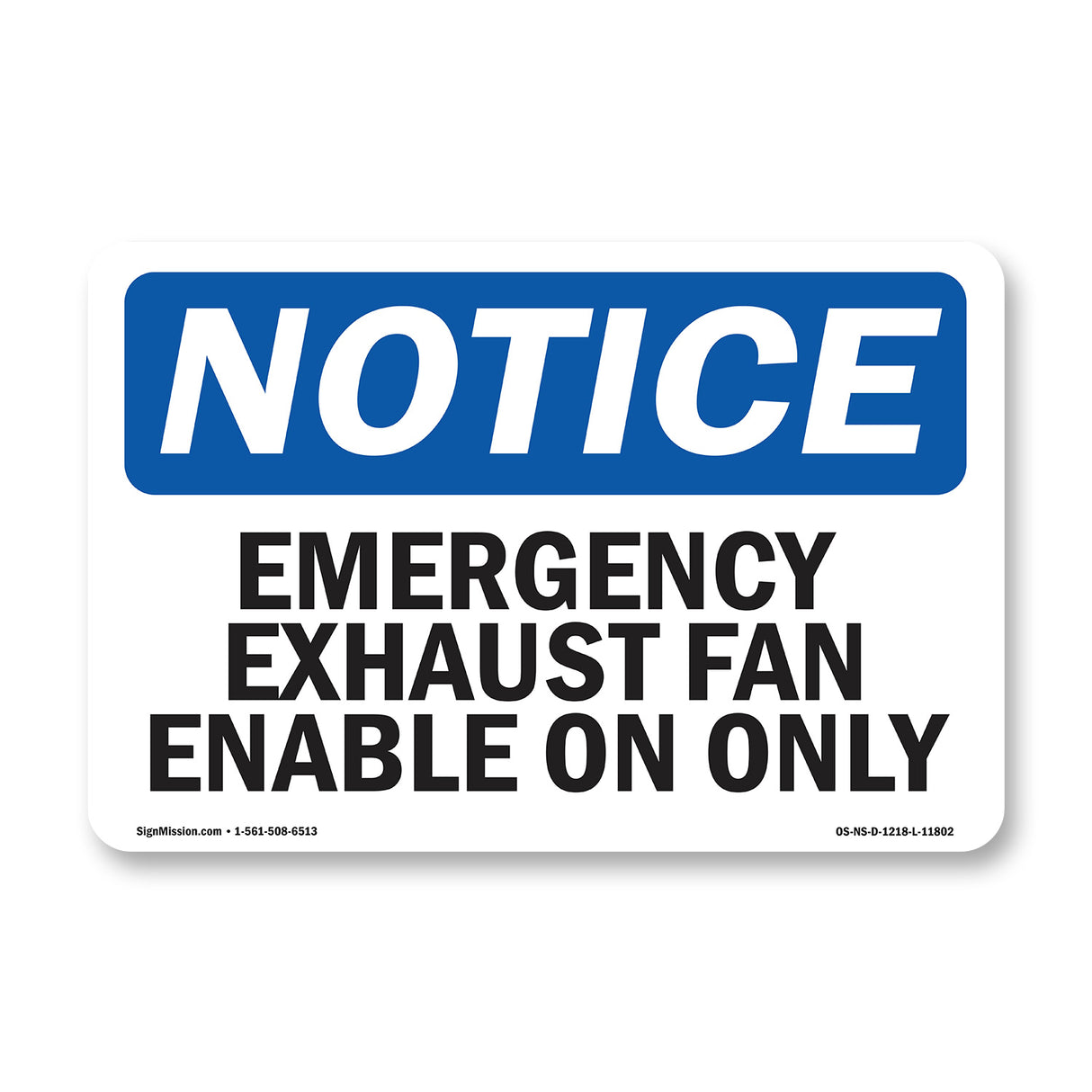Emergency Exhaust Fan Enable, On Only