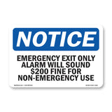 Emergency Exit Only Alarm Will