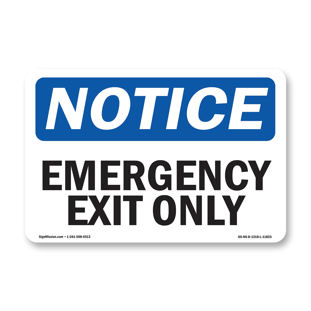 Emergency Exit Only Sign