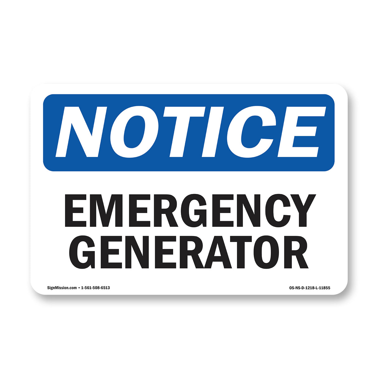 Emergency Generator Sign