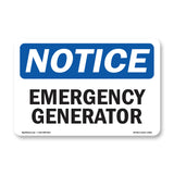 Emergency Generator Sign
