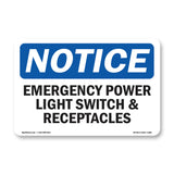 Emergency Power Light Switch And Receptacles