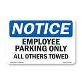 Employee Parking Only All Others Towed