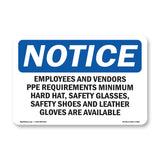 Employees And Vendors PPE Requirements Minimum