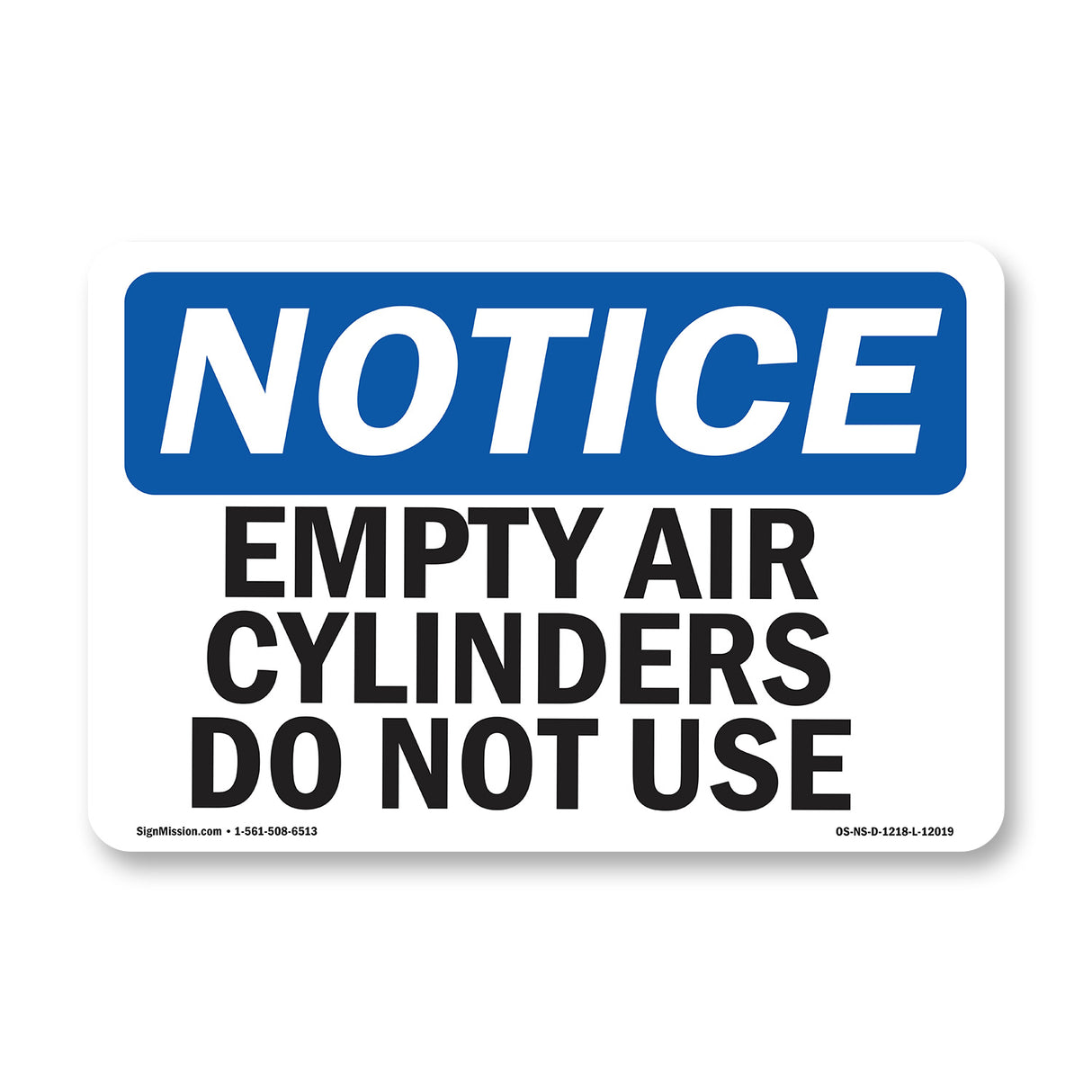 Empty Air Cylinders Do Not Use