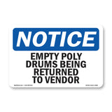 Empty Poly Drums Being Returned
