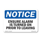 Ensure Alarm Is Turned On Prior