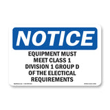 Equipment Must Meet Class 1 Division 2 Group
