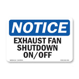 Exhaust Fan Shutdown On Off