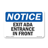 Exit Only Ada Entrance In Front