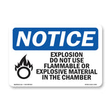 Explosion Do Not Use Flammable