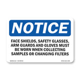 Face Shields, Safety Glasses, Arm Guards