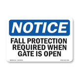 Fall Protection Required When Gate Is Open
