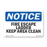 Fire Escape Ladder Keep Area Clear