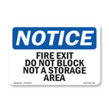 Fire Exit Do Not Block Not A Storage Area