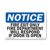 Fire Exit Only Fire Department