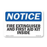 Fire Extinguisher And First Aid Kit Inside