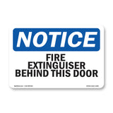Fire Extinguisher Behind This Door Sign